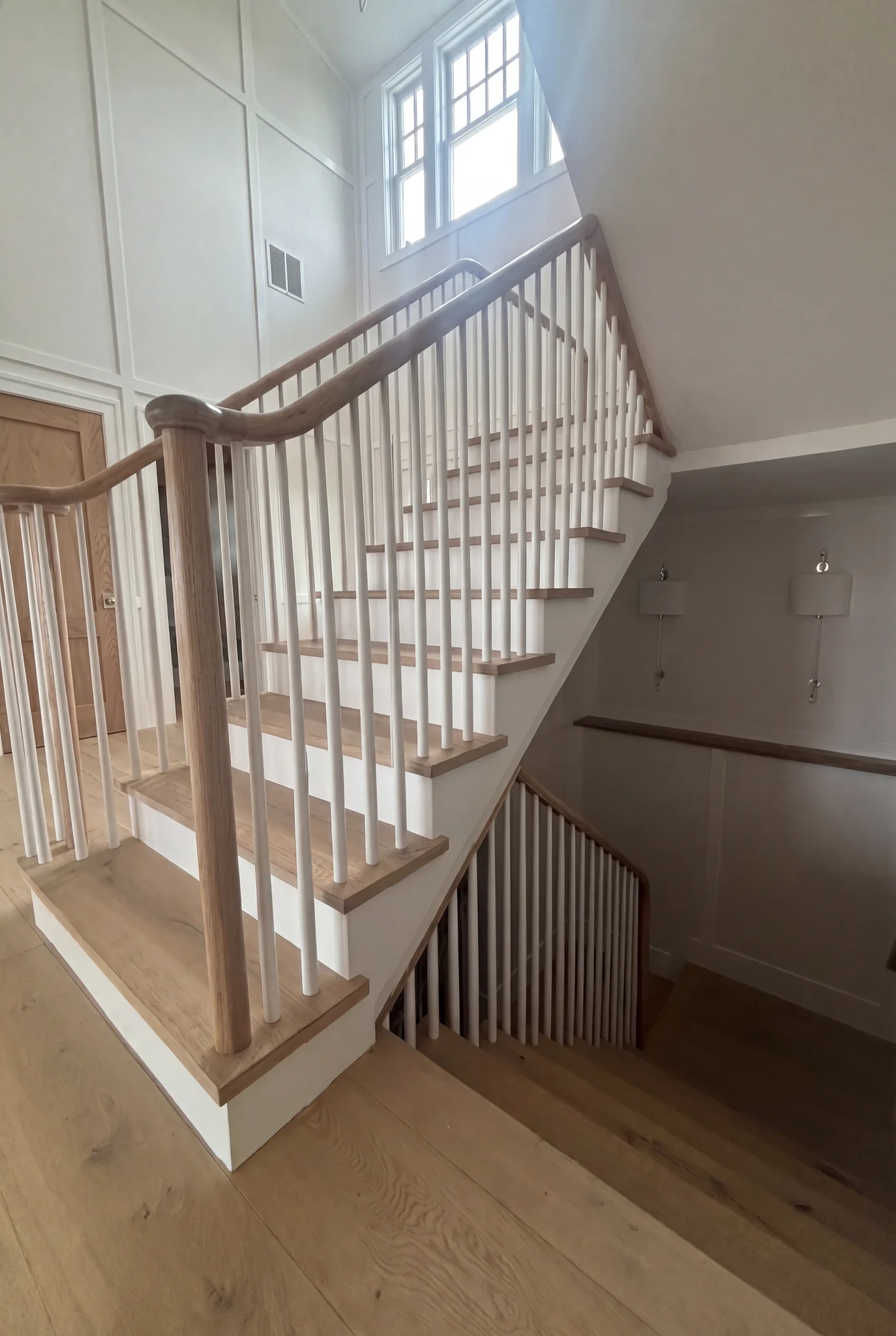 Staircase and main hall detail at North Pasture Lane