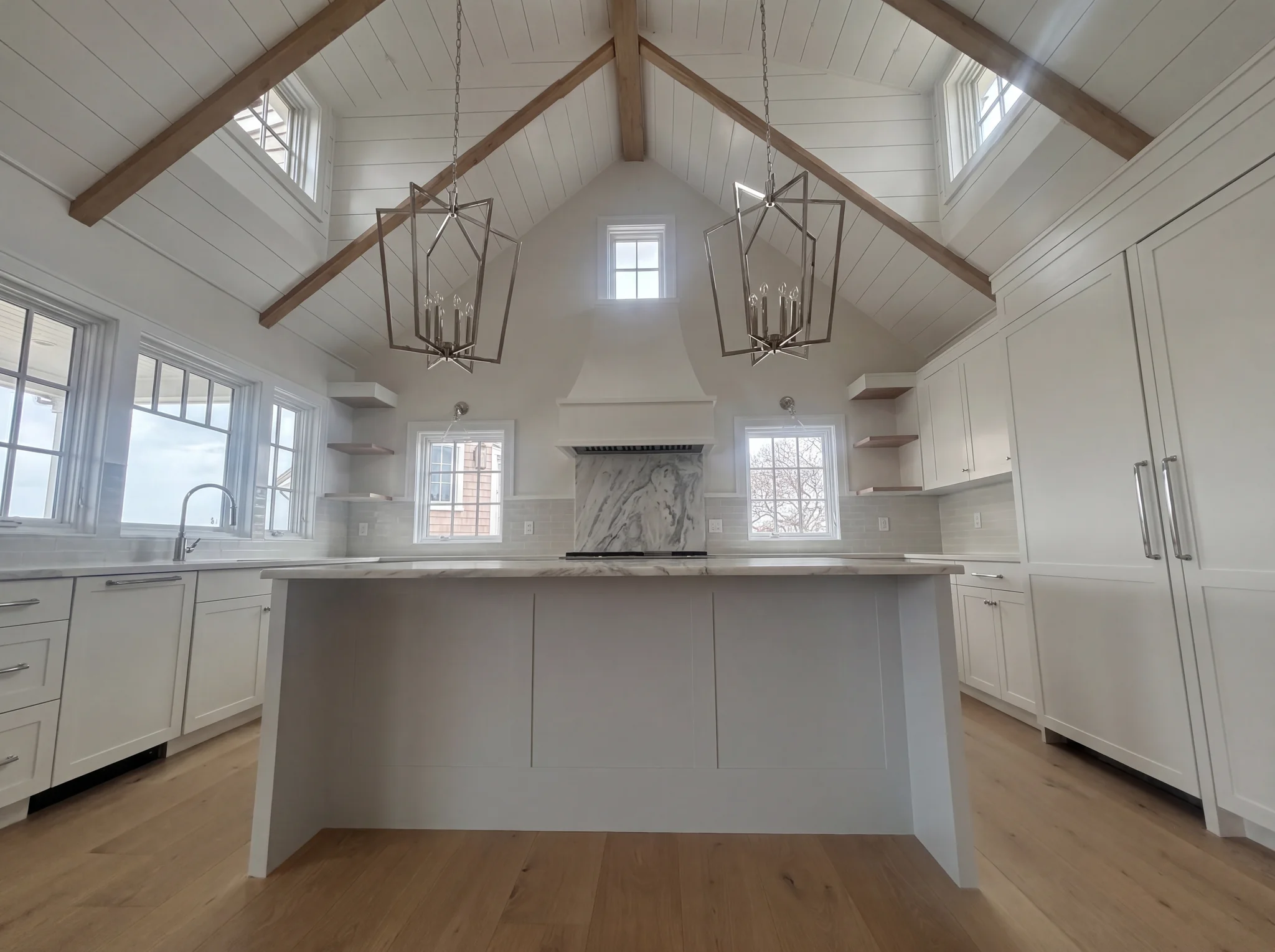 Custom kitchen island and cabinetry at North Pasture Lane
